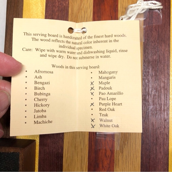 Handmade Hard Wood Serving Board Sz Small Signed By Artist Bruce McCreedy NEW - Picture 5 of 8